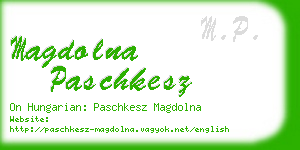 magdolna paschkesz business card